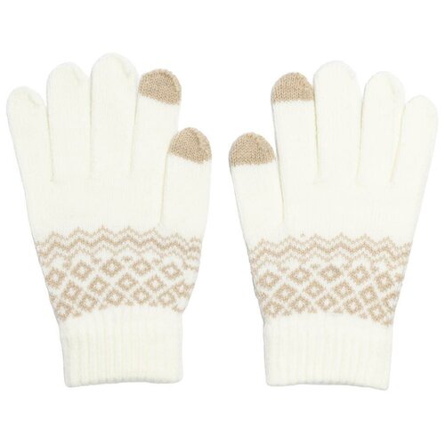 фото Перчатки gsmin touch gloves для сенсорных (емкостных) экранов "зимний мотив" (белый)