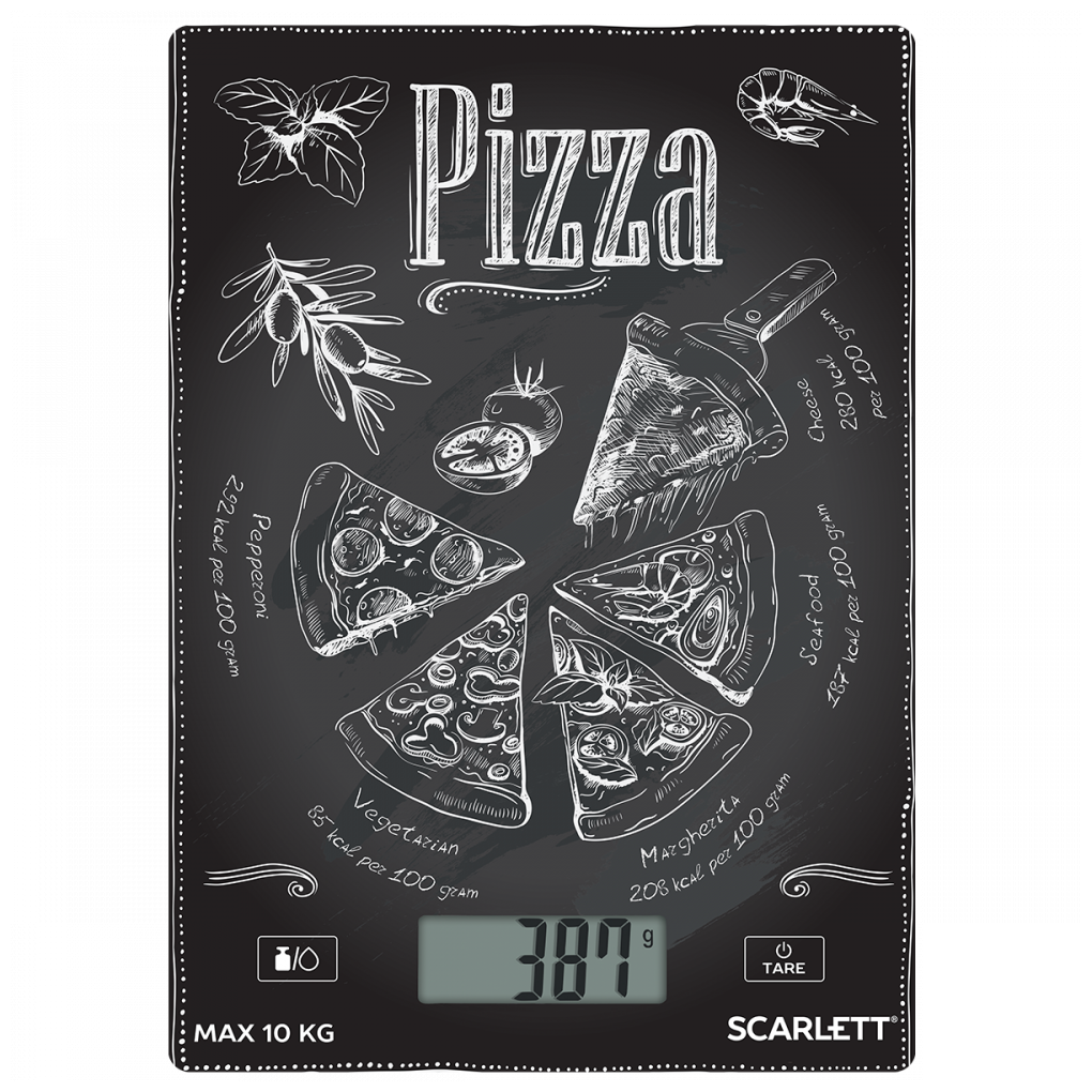 Весы кухонные SCARLETT SC-KS57P66 рисунок/пицца