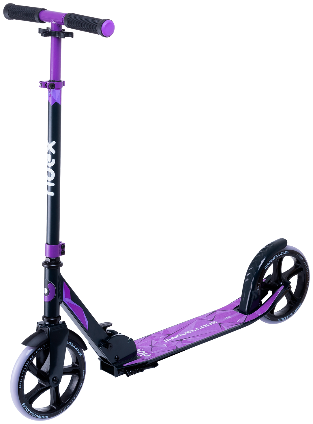 Городской самокат Ridex Marvellous, черный/фиолетовый