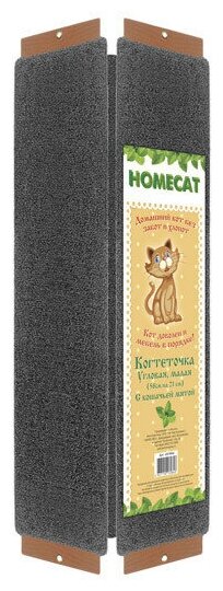 HOMECAT 58х21 см когтеточка с кошачьей мятой угловая малая - фотография № 2