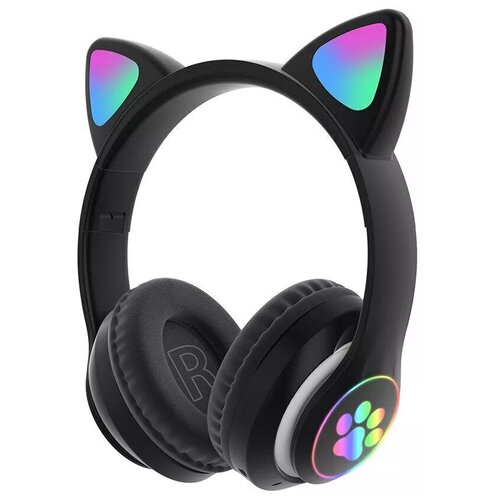 Беспроводные bluetooth наушники Cat Ear Headphones со светящимися ушками черный 119900₽