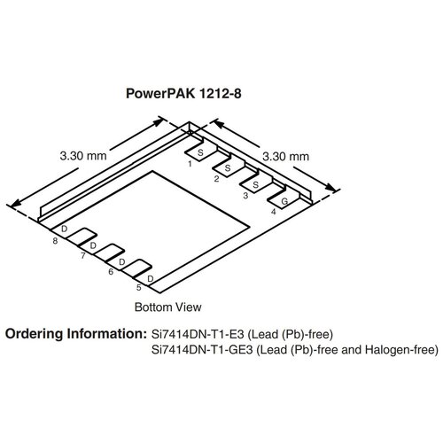 Si7414DN-T1-E3 P-Channel MOSFET 60V 5.6A mtd3055vl n channel mosfet 60v 12a