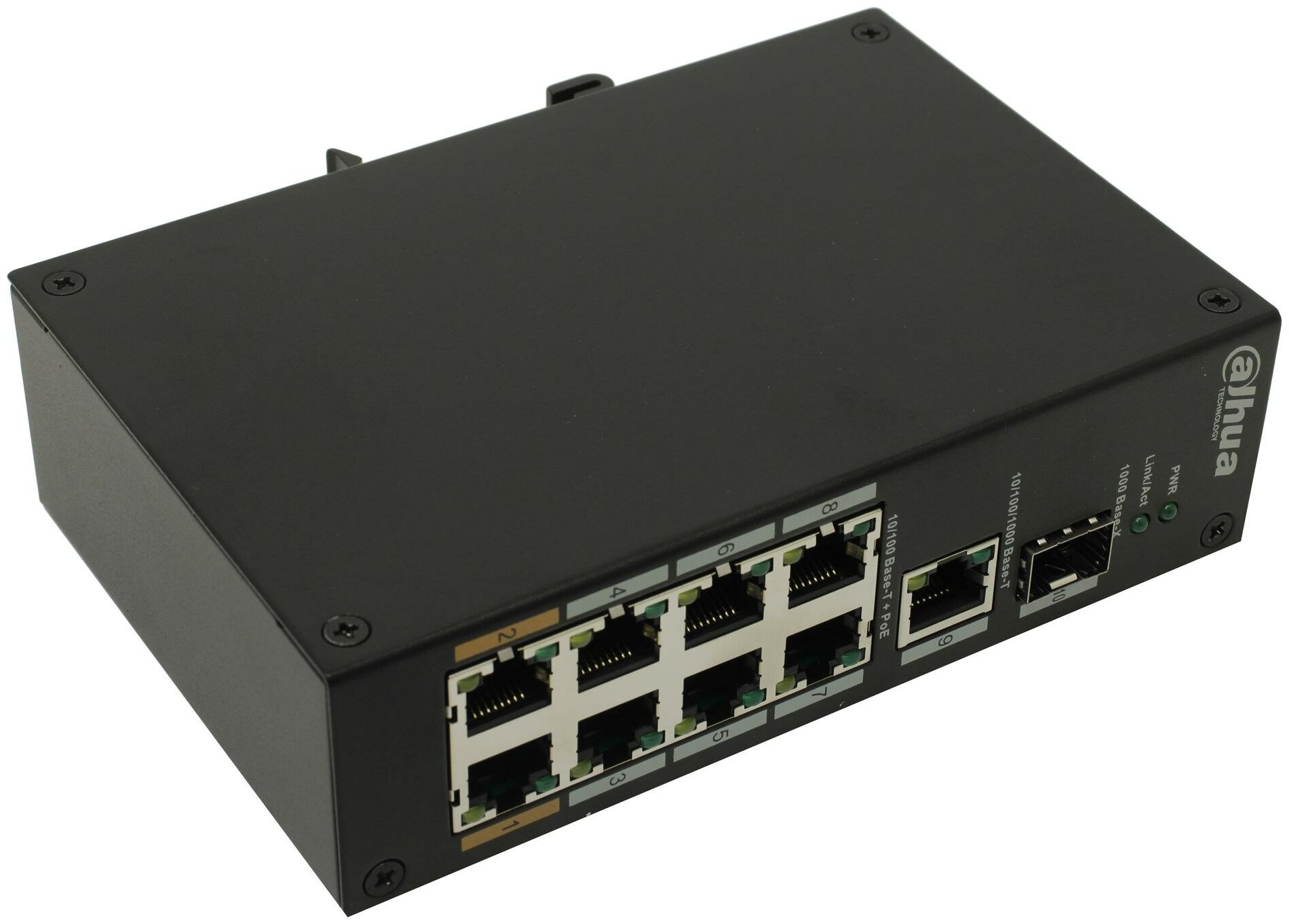 Сетевой коммутатор POE, DAHUA, DH-PFS3110-8ET-96, 1*1000mb, 1*10/100/1000mb, 8*10/100 POE