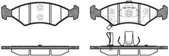 Дисковые тормозные колодки передние REMSA 0502.22 для Kia Shuma, Kia Sephia, Kia Sportage, Kia Retona (4 шт.)