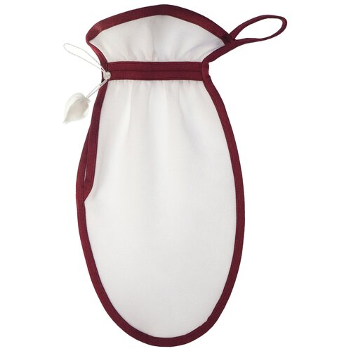 Шёлковая рукавица для пилинга тела (средний пилинг), вишнёвый