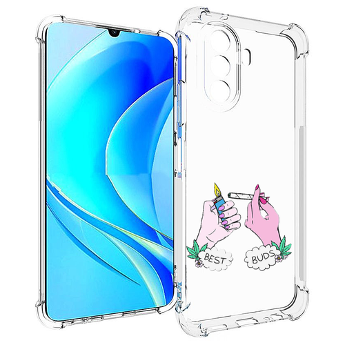 Чехол MyPads плохие руки женский для Huawei Nova Y70 / Nova Y70 Plus (MGA-LX9N) / Huawei Enjoy 50 задняя-панель-накладка-бампер