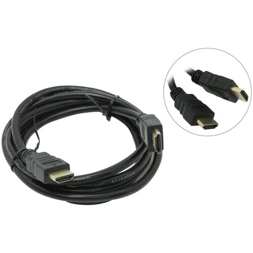 Кабель HDMI 1.8м Bion BXP-CC-HDMI4L-018 круглый черный bion кабель usb2 0 соединительный usb a microb bion bxp cc musb2d 010 1 0м ret