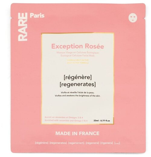 Восстанавливающая тканевая маска для лица Exception Rosée RARE Paris, 23 мл