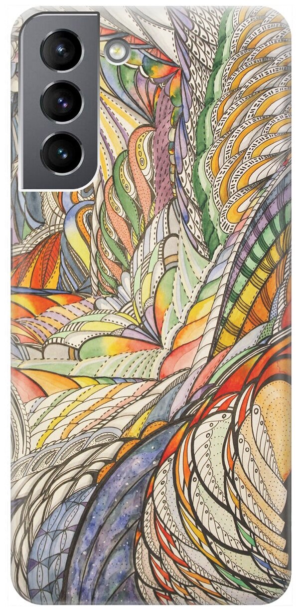 RE: PA Накладка Transparent для Samsung Galaxy S21 с принтом "Вязаная прелесть"