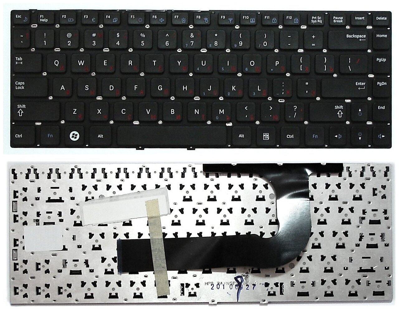 Клавиатура для ноутбука Samsumg P330 черная без рамки 1020₽