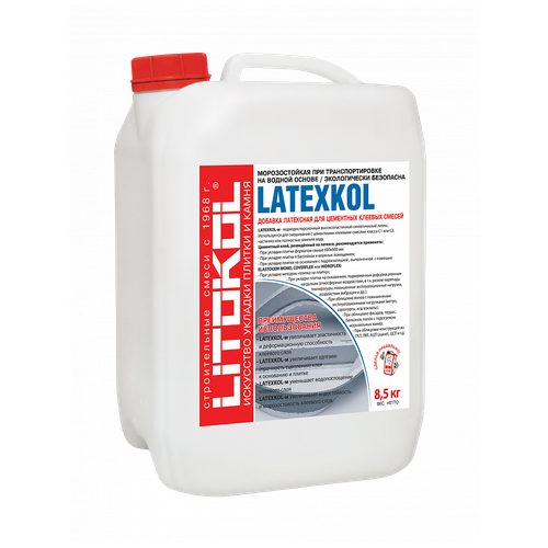 Litokol Латексная добавка Litokol LATEXKOL (8.5 кг) добавка латексная litokol idrokol x20 m 20 кг белый канистра