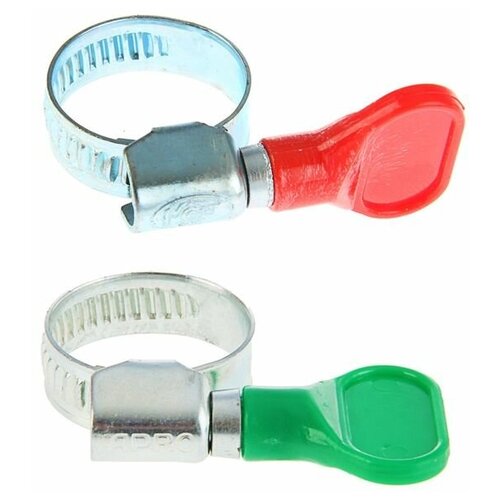 Хомут червячный с ключом MGF, диаметр 12-20 мм, оцинкованный