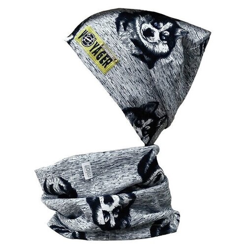 фото Комплект шапка и шарф клык, цвет серый/меланж, размер 50-52 mialt