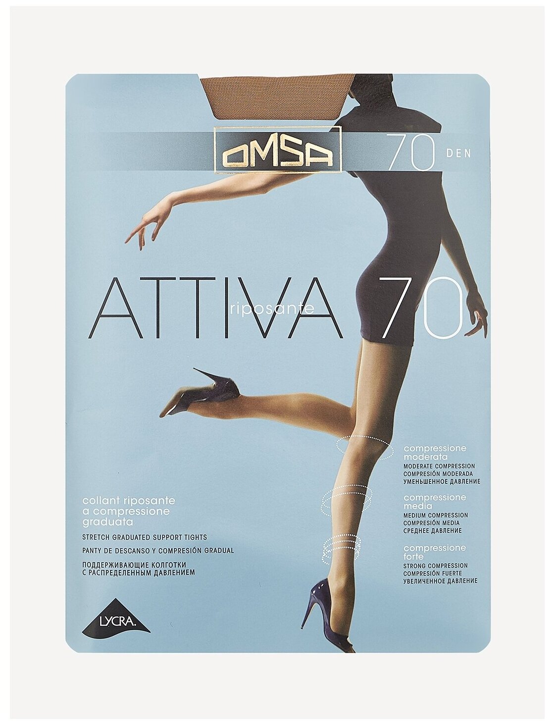 Колготки OMSA Attiva 70 женские, цвет caramello, размер 4 - фотография № 11