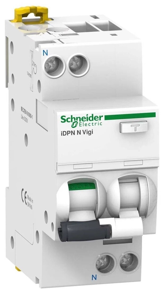 Дифференциальный автомат Schneider Electric Acti 9 iDPN N Vigi 2П C 6 кА AC электромеханический