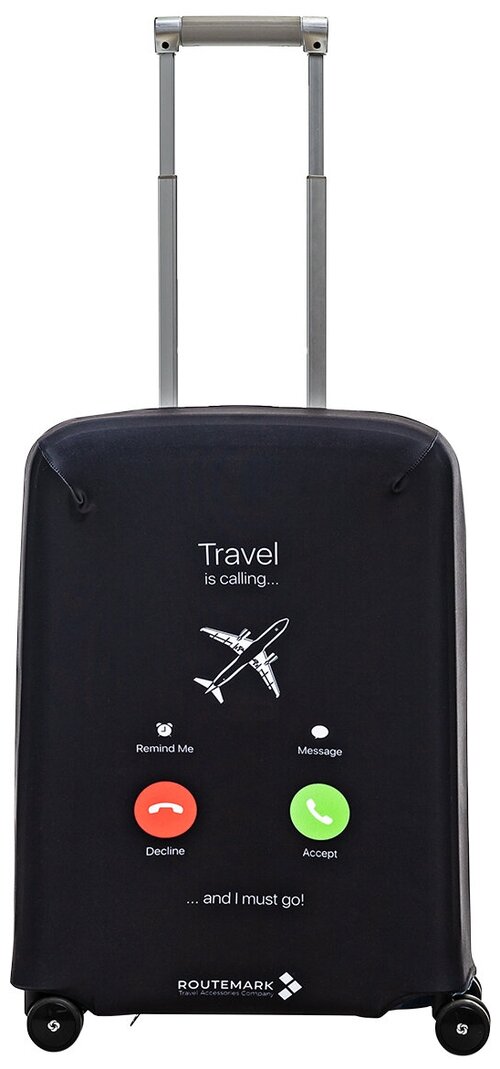 Чехол для чемодана ROUTEMARK, текстиль, износостойкий, размер S, черный