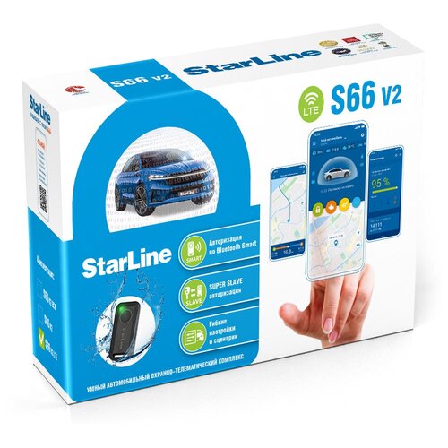 Автосигнализация StarLine S66 v2 BT 2CAN+4LIN 2SIM LTE