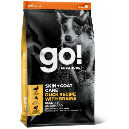 Сухой корм для собак GO! для здоровья кожи и шерсти, при чувствительном пищеварении, утка, с овсянкой 1 уп. х 1 шт. х 11.34 кг