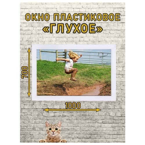 Окно ПВХ глухое REHAU 60 (Ш х В) 1000 х 700 мм