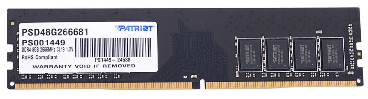 Оперативная память Patriot PSD48G266681 DDR4 1x8 GB DIMM для ПК