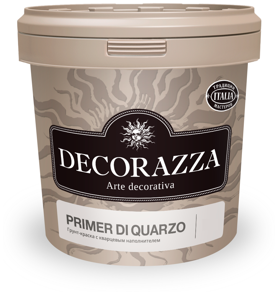 Грунт-краска с кварцевым наполнителем Decorazza Primer Di Quarzo (1,5кг) белая - фотография № 1