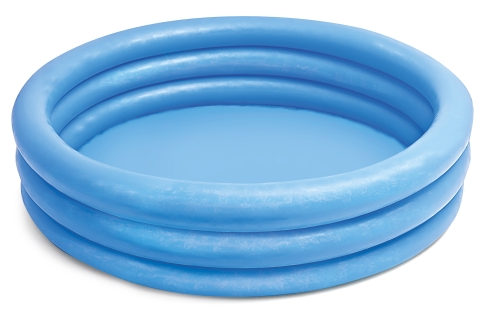 Бассейн надувной, детский, круглый, 3 кольца, от 2 лет, голубой, с ремкомплектом, для дачи, размер - 114 х 25 см - фотография № 3