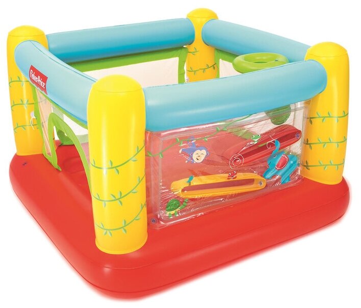 Игровой центр-батут Bestway 93542 "Fisher Price" с мячами (25шт), 3+