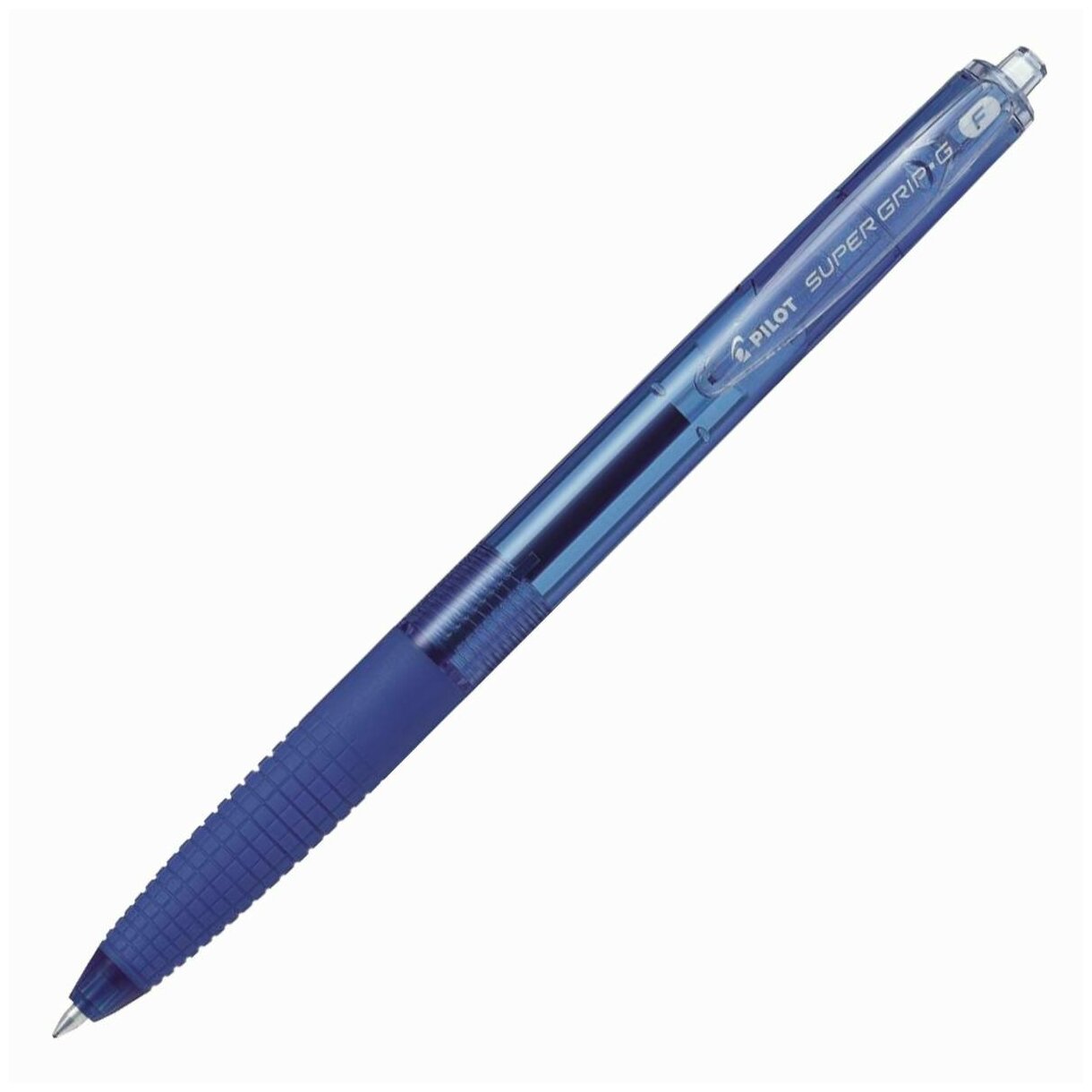 Ручка шариковая Pilot масляная автоматическая Super Grip G, узел 0,7 мм, линия 0,22 мм, упор, синяя (BPGG-8R-F-L)