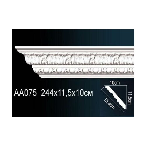 Карниз Perfect потолочный 100x115 мм плинтус полиуретановый под покраску AA 075-1 шт