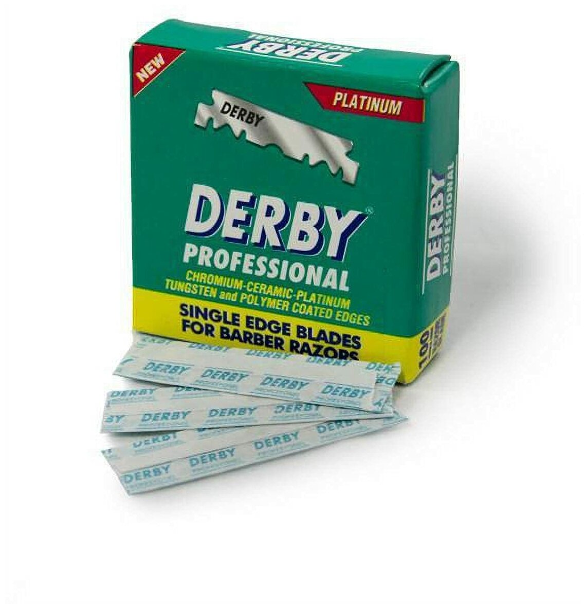 Derby Professional Single Edge Blades - Сменные лезвия для бритья Половинки 100 шт