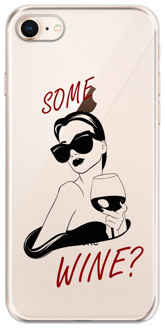 Силиконовый чехол Mcover для Apple iPhone 7 с рисунком Вино