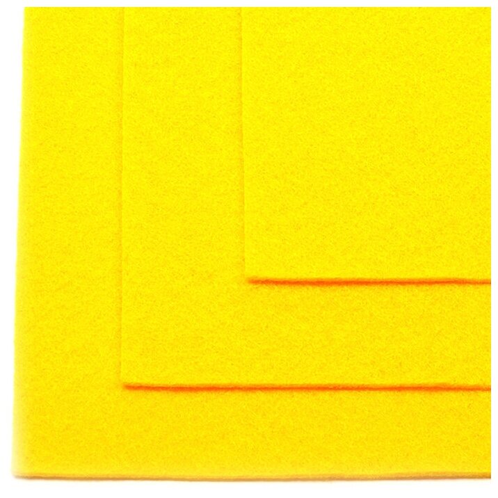 Фетр листовой жесткий IDEAL 1мм 20х30см арт. FLT-H1 уп.10 листов цв.643 желтый