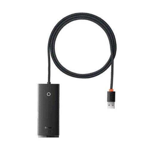 Хаб Baseus Lite Series 4-Port USB-A HUB Adapter USB-A to USB 30x4 1м WKQX030401 черный 115000₽