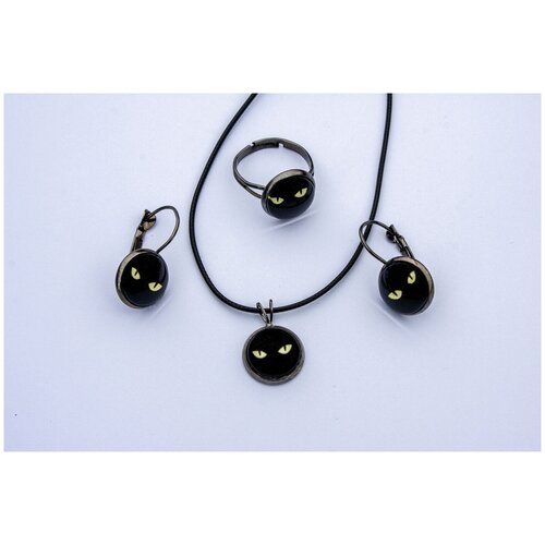 Комплект бижутерии Фламинго-Go!: серьги, кольцо, подвеска