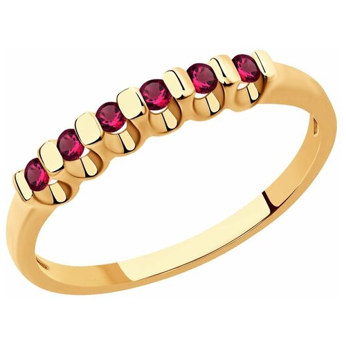 Кольцо Diamant, красное золото, 585 проба, рубин, размер 18