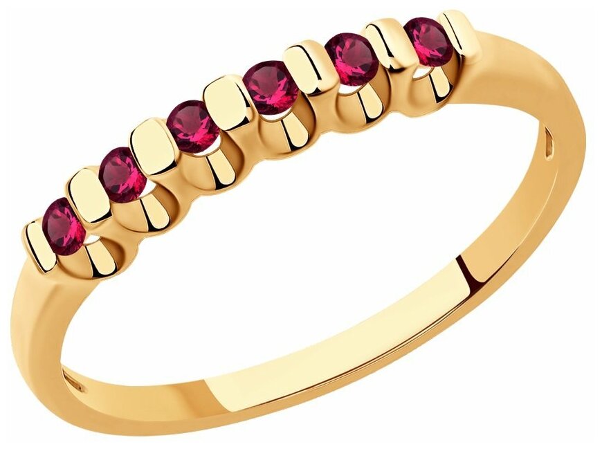 Кольцо Diamant, красное золото, 585 проба, рубин