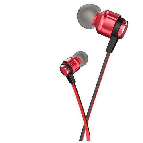 Наушники M85 Platinum sound universal earphone HOCO вакуумные с микрофоном красные 560₽