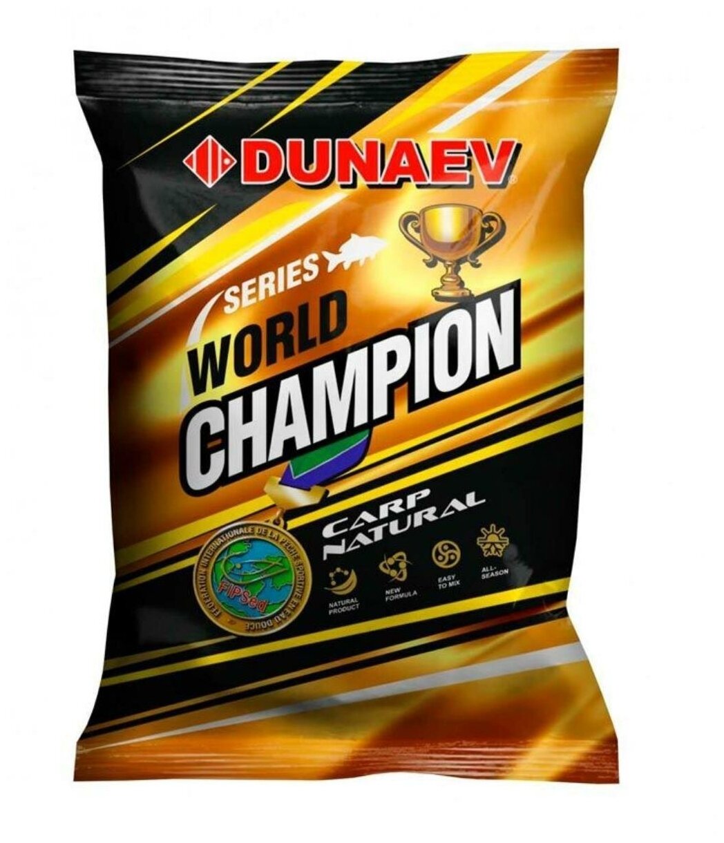 Прикормка Dunaev WORLD CHAMPION 1кг Carp Natural