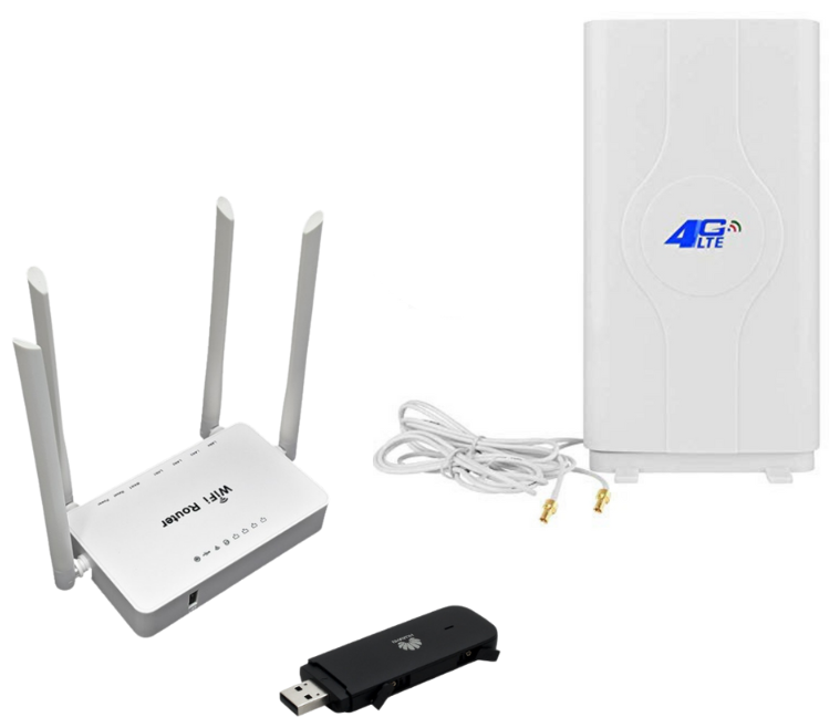 Комплект интернета 4G для дачи офиса с комнатной антенной 13 dBi