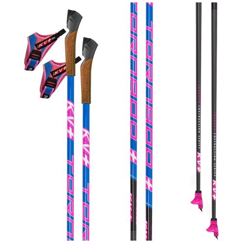 лапки kv tornado small 20p324 красная Палки лыжные KV+ TORNADO Pink/ QCD cross country pole, 22P004QP, 157,5 см.