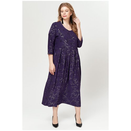 Платье Olsi, вечернее, полуприлегающее, макси, размер 56, фиолетовый