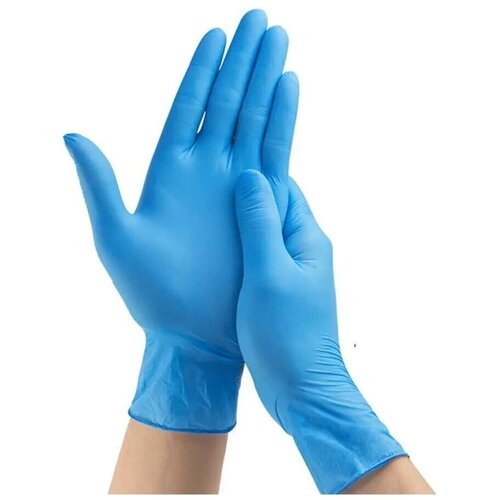 Перчатки нитриловые, голубые, размер XS, 100 шт / Перчатки одноразовые / Перчатки хозяйственные