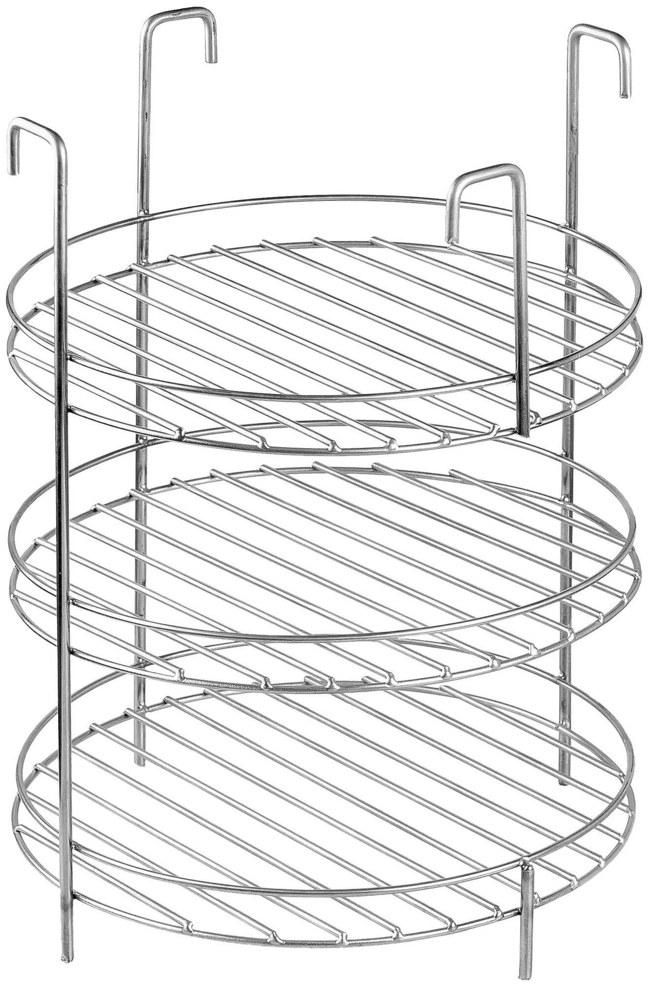 Этажерка решетка d23, 3-х ярусная с бортом, для тандыра (Охотник, Большой, Есаул и Аполлон) - фотография № 4