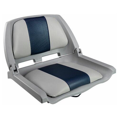 Кресло складное мягкое TRAVELER, цвет серый/синий для лодки / катера