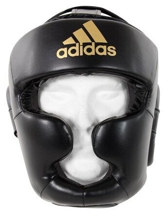 AdiSBHG041 Шлем боксерский Speed Super Pro Training Extra Protect черно-золотой - Adidas - Черный - S