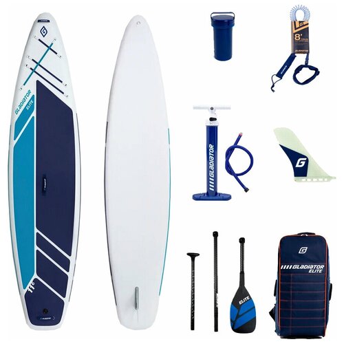 Надувная SUP-доска Gladiator ELITE 11-6 Сап борд (SUP board). Доска для сап серфинга надувного двухслойного Сап-борда с плавником насосом с веслом, сумка-чехол и лиш в комплекте