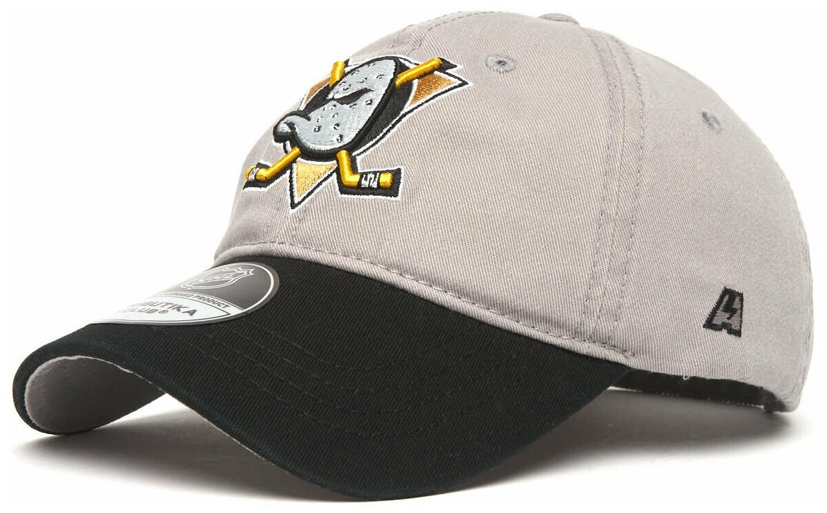 Бейсболка Atributika & Club Anaheim Ducks для детей, размер 52-54, серый