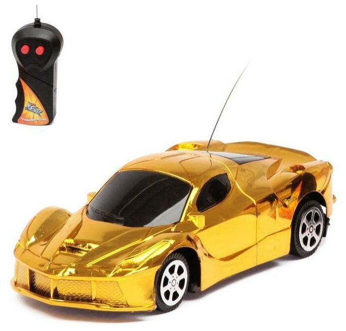 Машина радиоуправляемая "Шоукар", работает от батареек, цвет жёлтый