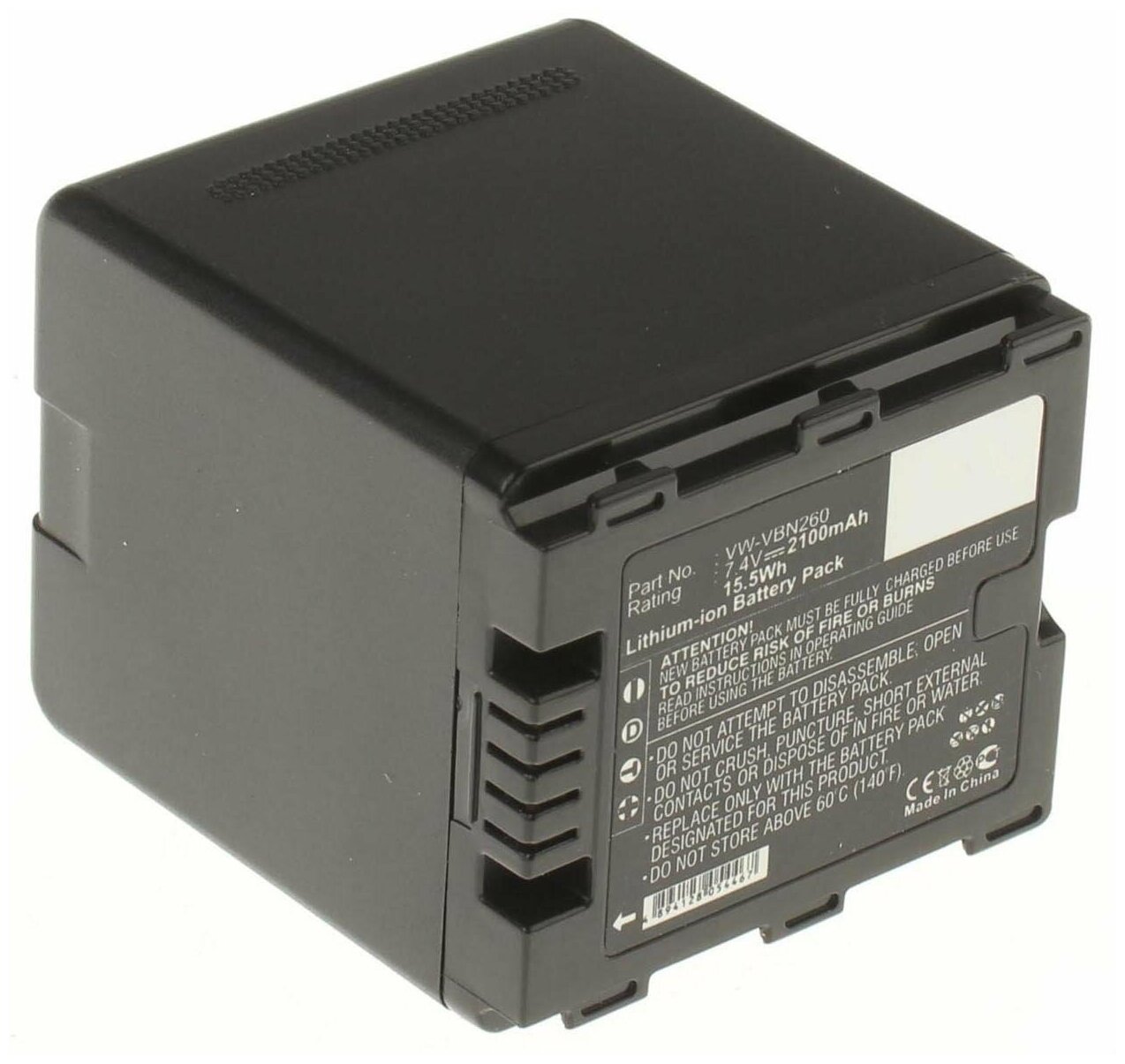 Аккумулятор iBatt iB-B1-F229 2100mAh для Panasonic VW-VBN130, VW-VBN260, VW-VBN390, VW-VBN130-K,