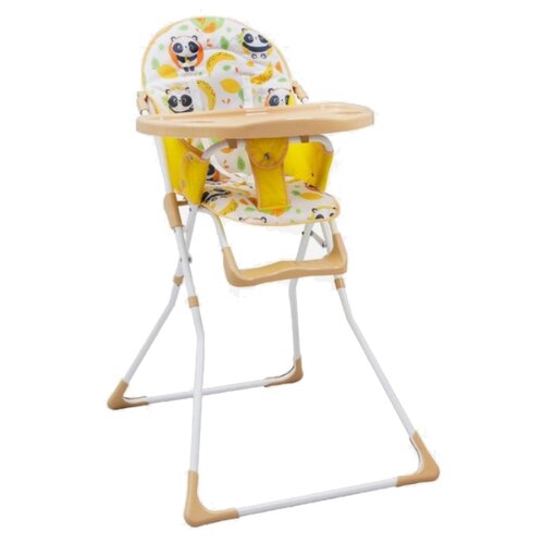 детский стульчик для кормления малыша inhome товары для малышей in03blue Стульчик для кормления Крошка Я Панда 5349620, белый/желтый
